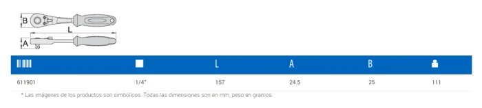 UNIOR*Carraca 1/4" - 188.1/1ABI
