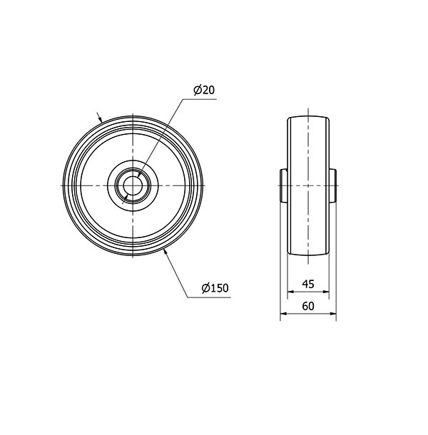 ALEX*Rueda Poliamix - UT150-20-60 - 2-0434