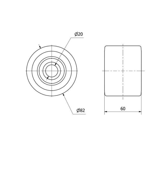 ALEX*RUEDA 4-1538 KIB 82X20X60 PU/NYL *
