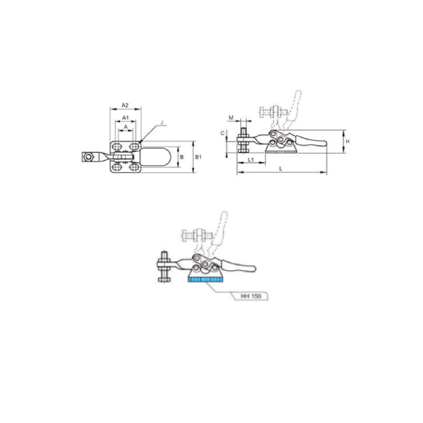KAKUTA*Brida Brazo Horizontal KKHH-150