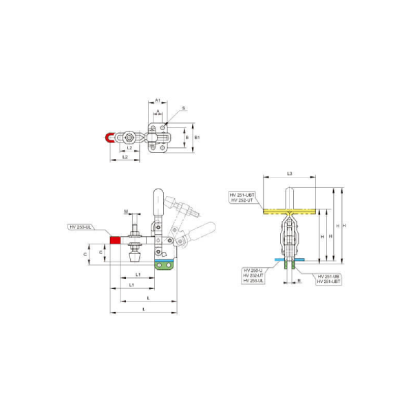 KAKUTA*Brida Brazo Vertical KKHV-250U