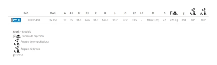 KAKUTA*Brida Brazo Vertical KKHV-450
