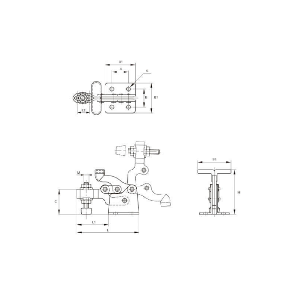 kakuta HV200-300-400 1 KAKUTA*Brida brazo vertical KKHV-200