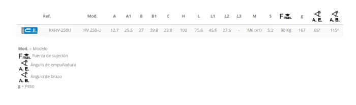 KAKUTA*Brida Brazo Vertical KKHV-250U