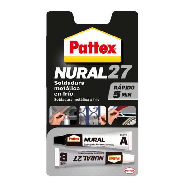 PATTEX NURAL-27 - Soldadura reparadora en frío rápida 22ml.