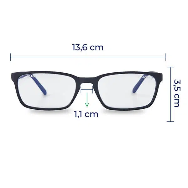 PEGASO*Gafas BlueStop Solid Pure Black +2.5 Diop. - H01