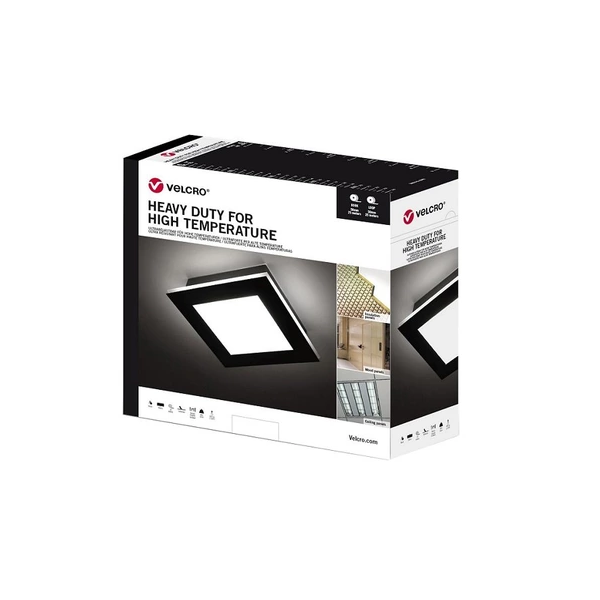 VELCRO*Cinta adhesiva para alta temperatura - 50 mm X 25 mts. - NEGRO