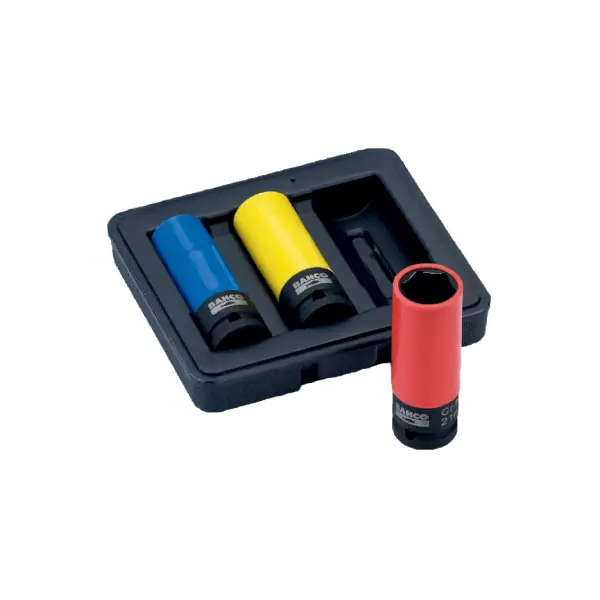 BAHCO*BWSS12P3 Juego vasos P/Ruedas 1/2" -17/19 *