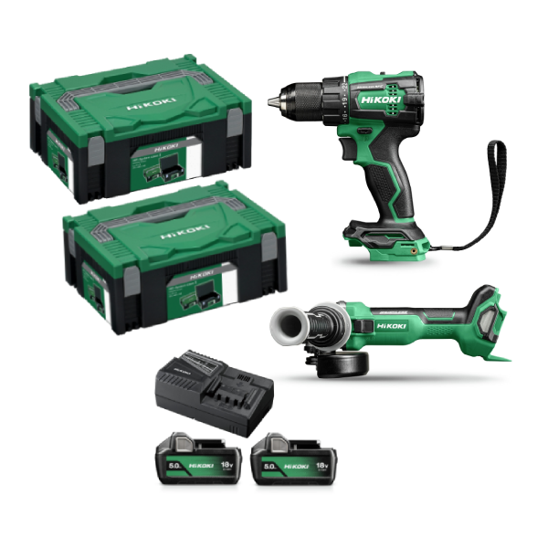 Combo taladro DV18DEWFZ+ Amoladora G1813DAW2Z HIKOKI*Combo taladro DV18DEWFZ+ Amoladora G1813DAW2Z