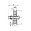 GAYNER*Rueda nylon 1 cojinete U 080 - 80-150/2
