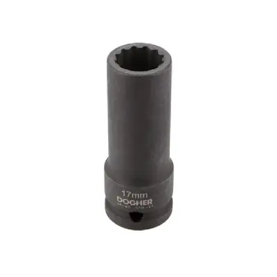 Llave vaso de impacto Bihexagonal 1/2" Serie Larga - 32mm.