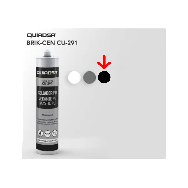QUIADSA*Sellador poliuretano CU-291 - Negro
