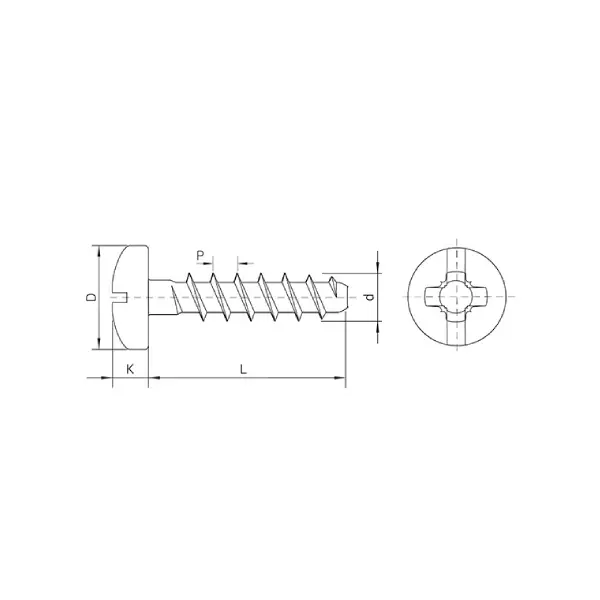Tornillo CELOPLAST 3195IP81 3,1x9,5 ZIN.