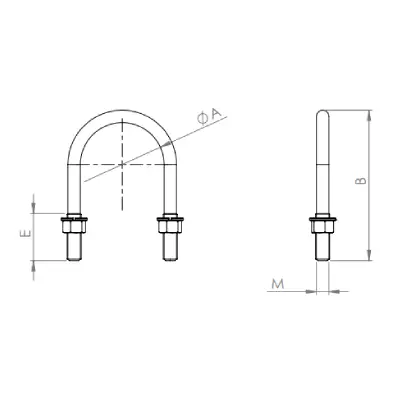 Abarcon + Tuerca 1" - M-6 - Acabado cincado