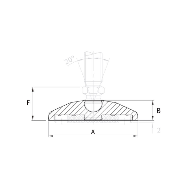 OPAC*Base giratoria Nylon - 40