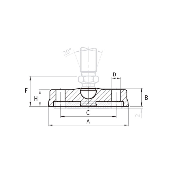 OPAC*Base giratoria A.A. Nylon - 100A