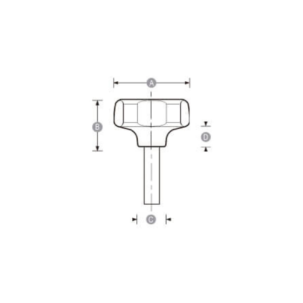 OPAC*R2040M-8-25 Mando ondulado macho M-8x25