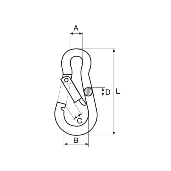 V*Mosqueton bombero DIN-5299 M-08x80