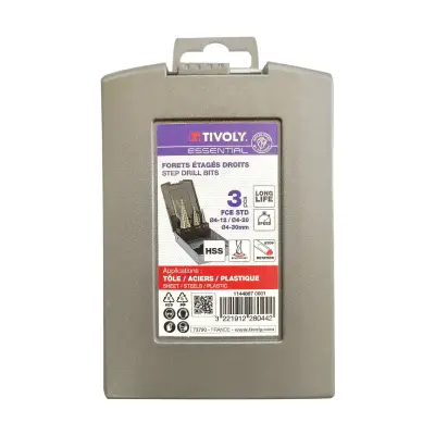 TIVOLY*Juego 3 brocas escalonadas - 4-30 - 11448670001