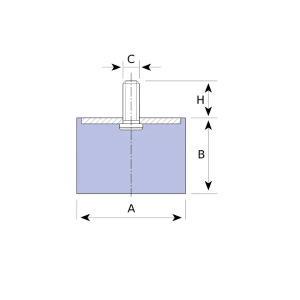 AMC*110018 Tope simple macho 25,5x30 M-8