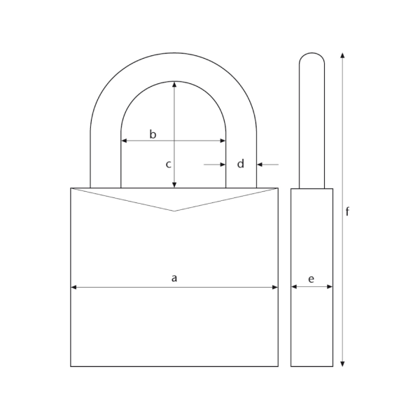 Candado TITALIUM arco largo 30mm. - Llave igual medidas V*54TI/30HB30 Candado TITALIUM arco largo 30mm. - Llave igual