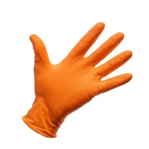Guante nitrilo flocado - SAHARA - Naranja - 50 uds. - T-XL