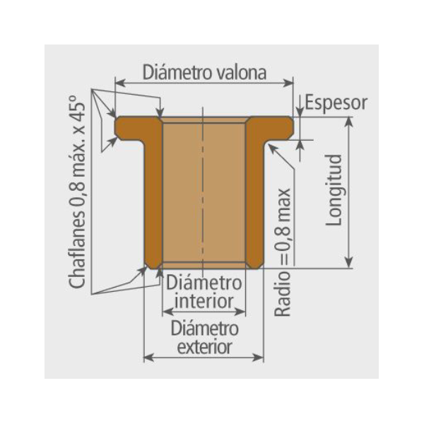 SELFOIL*Casquillo bronce B-10-14-10/18-2