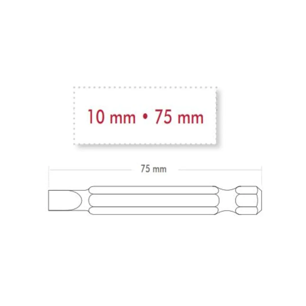 Punta ribe hex. - 10mmx75mm - 12mm medidas Punta ribe12 hex. - 10mmx75mm