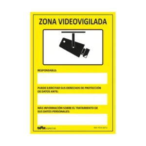 Señal de PVC "ZONA VIDEOVIGILADA" - 0'7mm. - 210x300