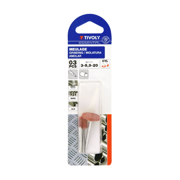 TIVOLY*3 Minifresas de óxido de aluminio Ø3-9,9-20mm. - 11108620001