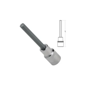 Vaso 1/2" con Punta Hexagonal 6x100 Larga