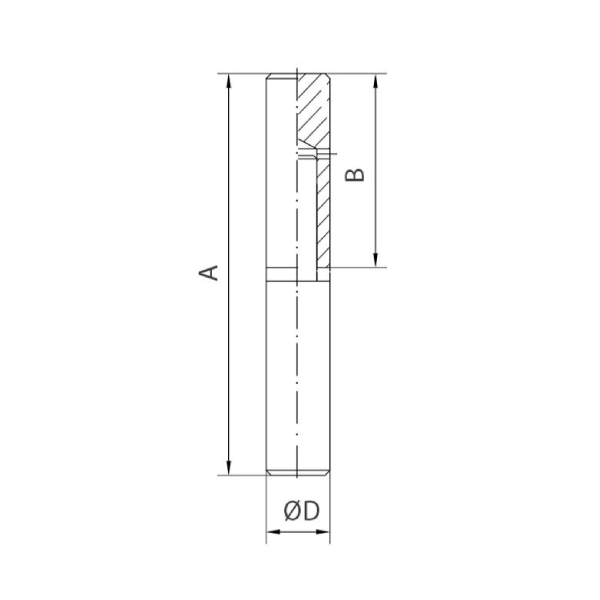 Pernio nudo con arandela - 16x120